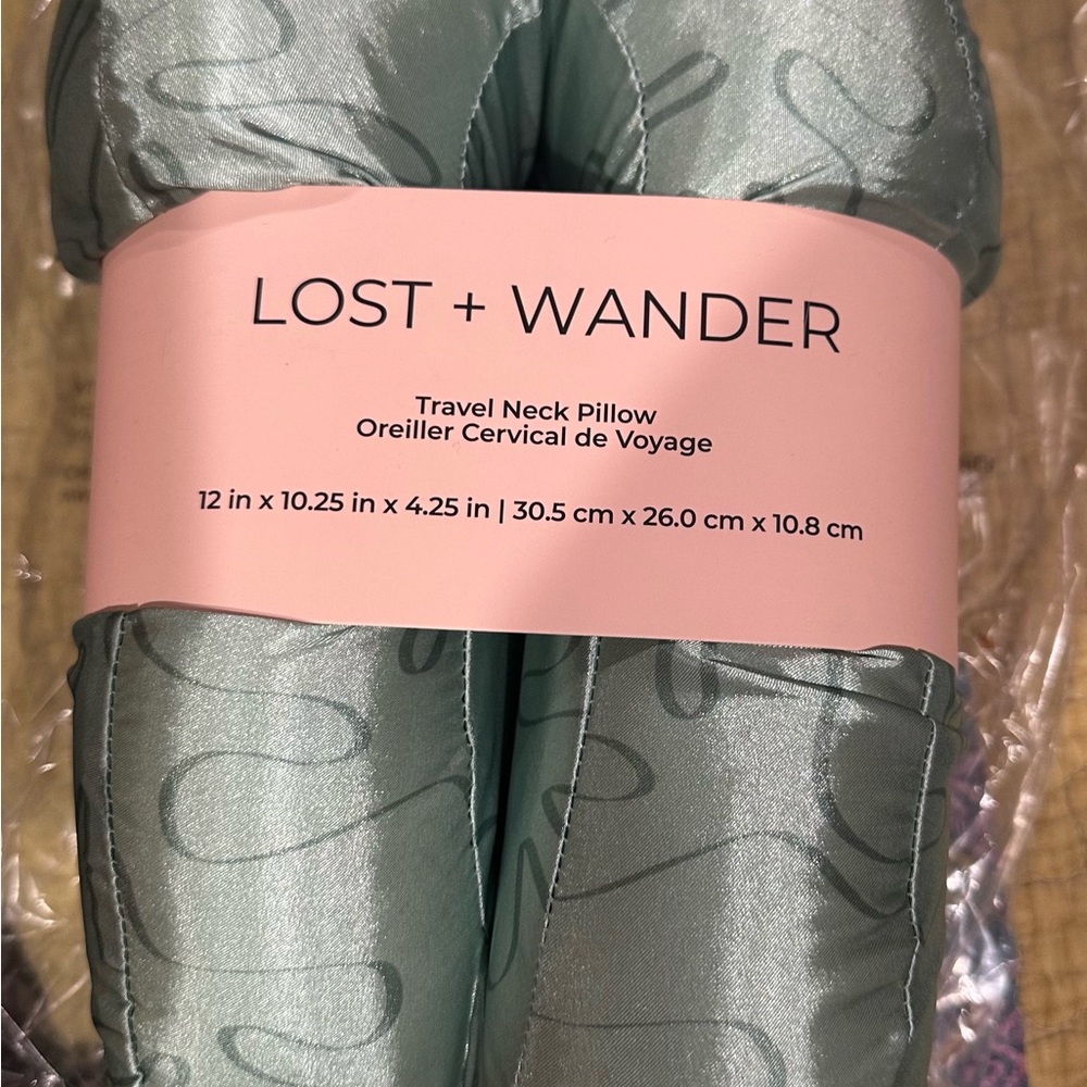 Lost + Wander Sage Green Neck Pillow